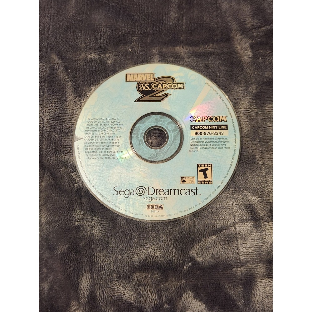 Marvel vs Capcom 2 Sega Dreamcast 2000 Authentic Game Disc Only